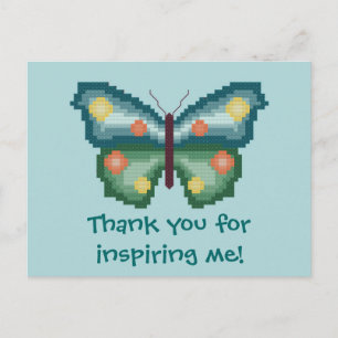 Danke, dass du mich inspiriert hast! Schmetterling Postkarte
