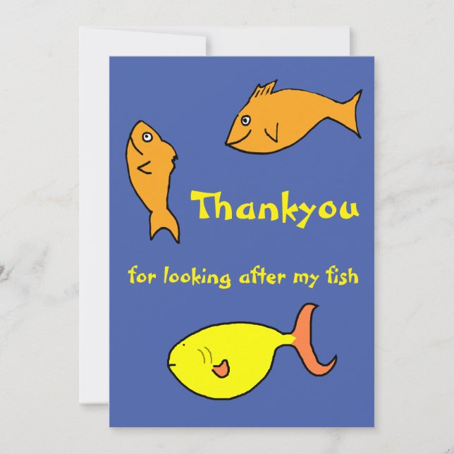 Danke, dass du mich um meine Fischkarte kümmert ha Dankeskarte (Vorderseite)