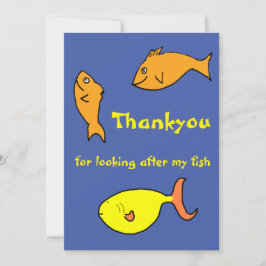 Danke, dass du mich um meine Fischkarte kümmert ha Dankeskarte