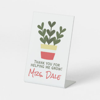Danke, dass du mir beim Wachsen geholfen hast | Le Sockelschild