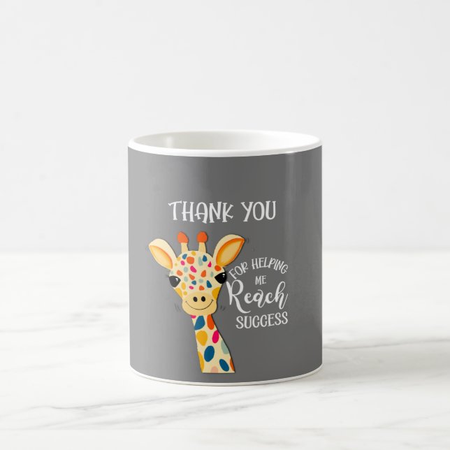 Danke, dass du mir geholfen hast, die Erfolgsgiraf Kaffeetasse (Mittel)