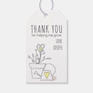 Danke, dass du mir geholfen hast, gelbe gepunktete geschenkanhänger