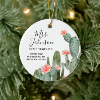 Danke, dass du mir geholfen hast, Lehrerschmuck zu Keramik Ornament