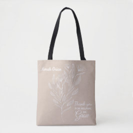 Danke, dass du mir geholfen hast, Line Art Tasche 