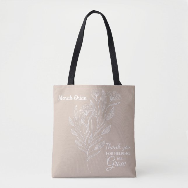 Danke, dass du mir geholfen hast, Line Art Tasche  (Vorderseite)