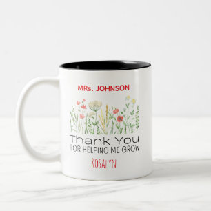 Danke, dass du mir geholfen hast zu wachsen Person Zweifarbige Tasse