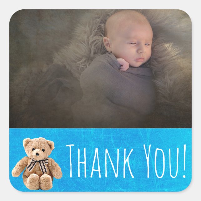 Danke, dass du mit dem Foto deines Babys Sticker h (Vorderseite)