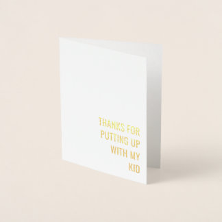 "Danke, dass du mit meinem Kind aufgepasst hast!"- Folienkarte