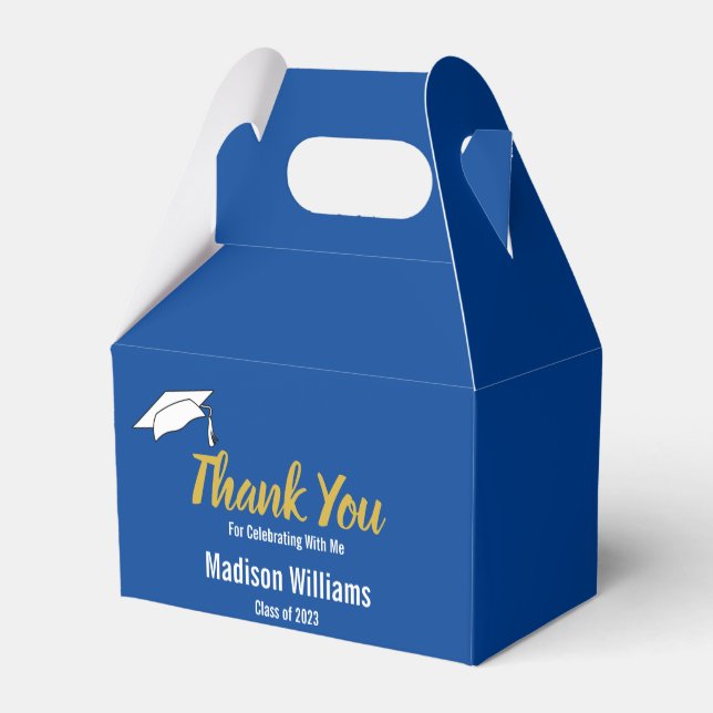 Danke, dass du mit mir Blue Abschluss gefeiert has Geschenkschachtel (Rückseite)