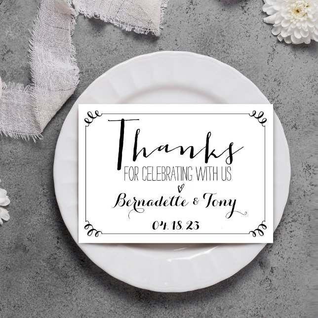 Danke, dass du mit uns gefeiert hast! Hochzeit Dan Einladung (Von Creator hochgeladen)