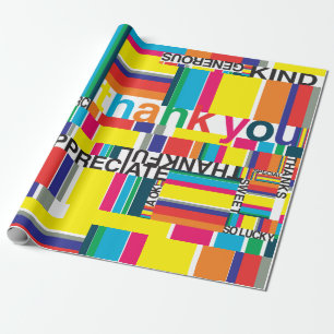 Danke, dass du Papier verpackt bunt Spaß Regenboge Geschenkpapier