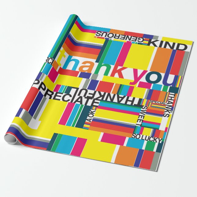 Danke, dass du Papier verpackt bunt Spaß Regenboge Geschenkpapier (Ungerollt)