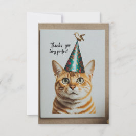 "Danke, dass du perfekt bist! Dankeskarte