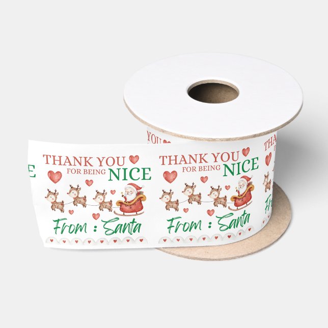 Danke, dass du schön Weihnachtsband bist Satinband (Spule)