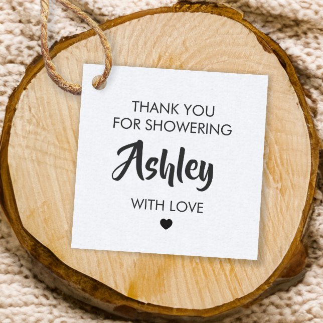 Danke, dass du sie mit der Liebe-Geschenkmarke ges Geschenkanhänger (Von Creator hochgeladen)