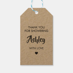 Danke, dass du sie mit Liebe geduscht hast, Bridal Geschenkanhänger