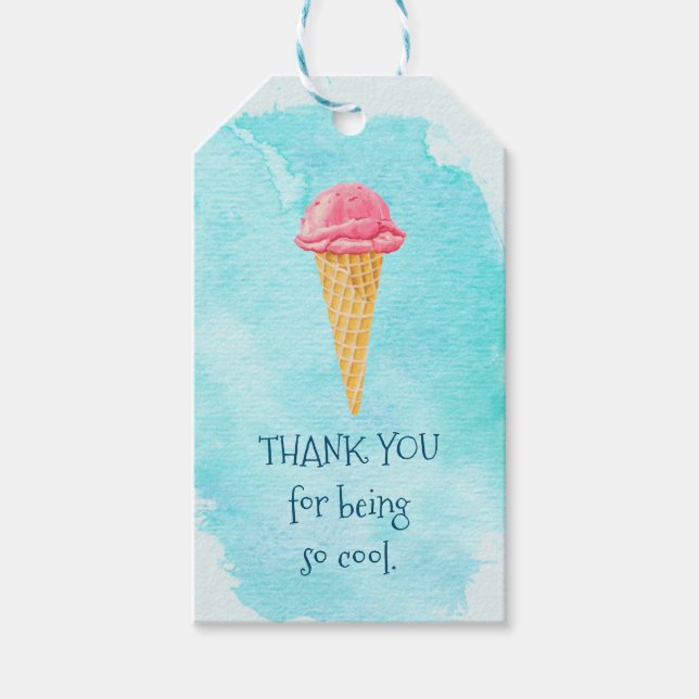 Danke, dass du so Coole Eiscreme bist Geschenkanhänger (Vorderseite)