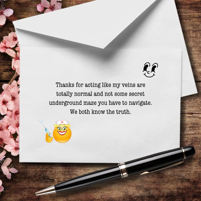 Danke, dass du so getan hast, als wären meine Vene Dankeskarte (Von Creator hochgeladen)