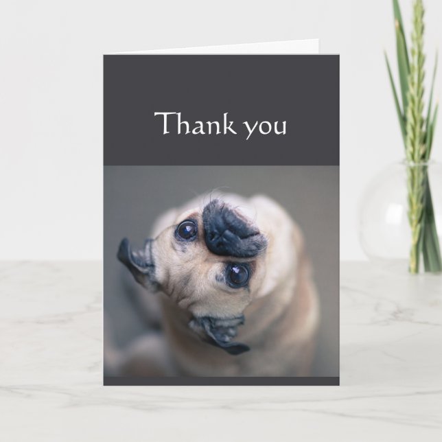 Danke, dass du so Phantastisch Spaß Mops Hunde Tie Karte (Vorderseite)