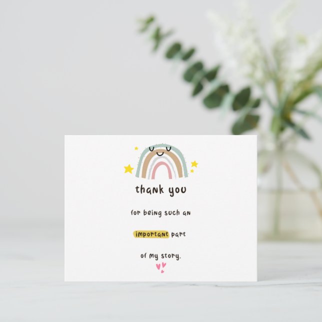 Danke, dass du Teil meiner Storykarte bist Postkarte (Stehend Vorderseite)