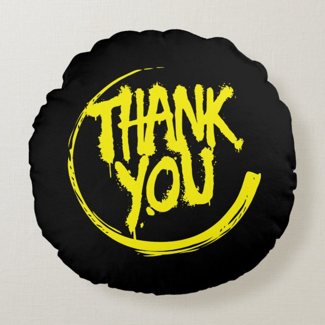 Danke, dass du Throw Pillow Rundes Kissen (Vorderseite)