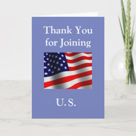 "Danke, dass du uns beigetreten bist" New American Dankeskarte