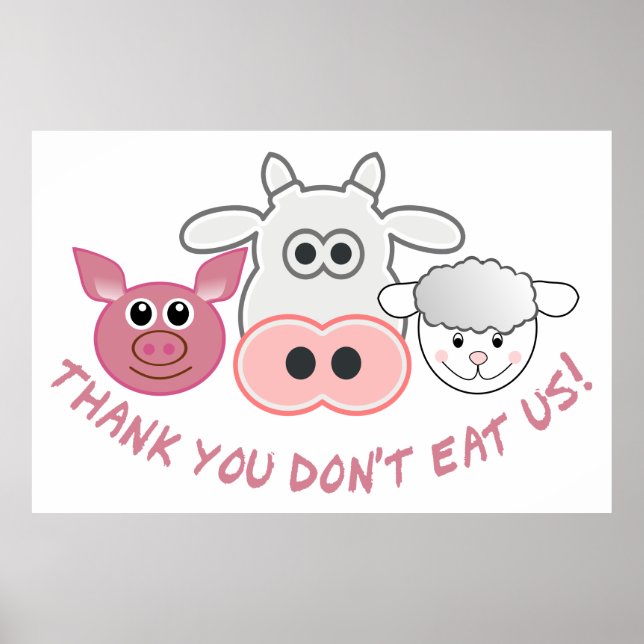 Danke, dass du uns nicht isst poster (Vorne)