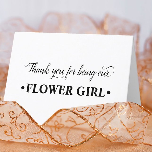 Danke, dass du unsere Flower Girl Wedding Party wa Dankeskarte (Von Creator hochgeladen)