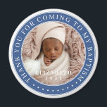 Danke, dass du zu meiner Taufe gekommen bist Moder Magnet<br><div class="desc">Dieses einfache und klassische Design besteht aus Serifentypografie und fügt ein benutzerdefiniertes Foto hinzu. Danke,  dass du zur heiligen Taufe gekommen bist!</div>