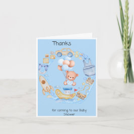 Danke, dass du zu unserer Baby-Dusche gekommen bis Dankeskarte
