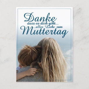 Danke, dass es dich gibt, Muttertag, Mutter & Kind Feiertagspostkarte