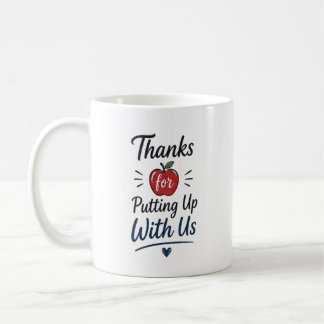 Danke, dass ihr euch mit uns abgefunden habt Perso Kaffeetasse