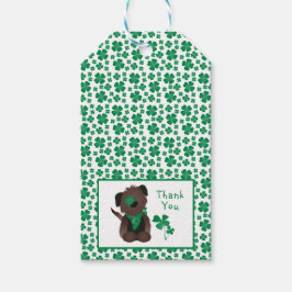 Danke, dass ihr Hund Kleeblatt Green Geschenkanhänger