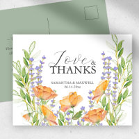 Danke, dass Sie Card Watercolor-Wildblumen