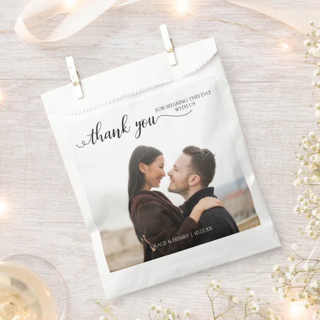 Danke, dass Sie das Foto Hochzeit haben Geschenktütchen (Ausgeschnitten)