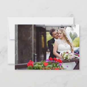 Danke, dass Sie das Hochzeitsherz heiraten Dankeskarte