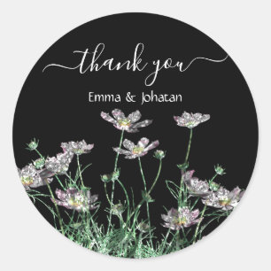 Danke, dass Sie den 16. Bridal Meadow Wildblume Bl Runder Aufkleber