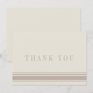 Danke, dass Sie die Beige Tan Brown Traditionell Dankeskarte