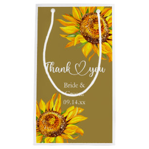 Danke, dass Sie die Gelbe Sonnenblume auf Hochzeit Kleine Geschenktüte