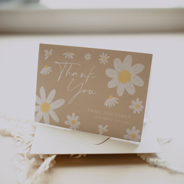 Danke, dass Sie die Karte Beige Daisy (Von Creator hochgeladen)