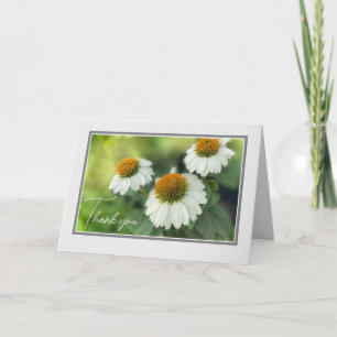Danke, dass Sie die Karte elegant weiße Blume