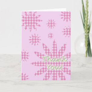 Danke, dass Sie die Karte rosa Karierte Blume