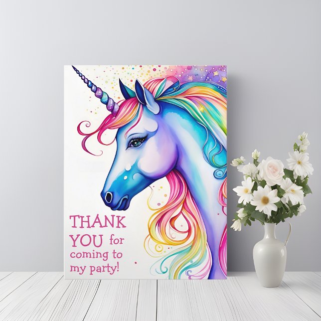 Danke, dass Sie die Karte Whimsical Unicorn Geburt (Gratitude and Whimsy Unite! 🦄💕)