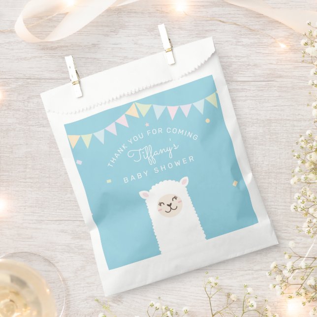 Danke, dass Sie die Niedliche Llama Momma Babydusc Geschenktütchen (Ausgeschnitten)