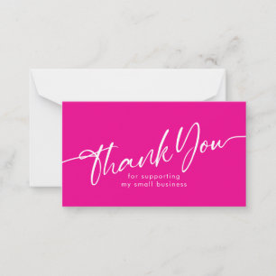 Danke, dass Sie ein kleines rosa Unternehmen unter Mitteilungskarte