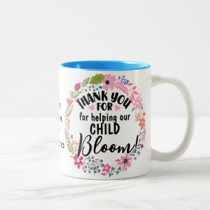 Danke, dass Sie geholfen haben, unserem Kind zum B Zweifarbige Tasse