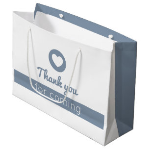 Danke, dass Sie gekommen sind   Elegant Dusty Blue Große Geschenktüte