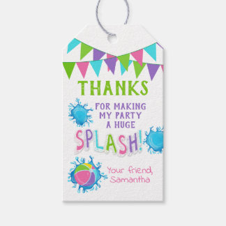 Danke, dass Sie kommen Pool Party pink Gefallen Ta Geschenkanhänger