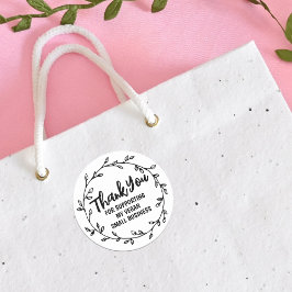 Danke, dass Sie mein Veganes kleines Unternehmen u Runder Aufkleber