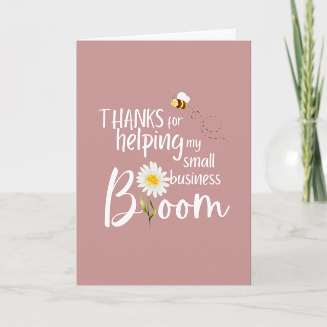 Danke, dass Sie mir bei der Bloom-Karte für kleine Karte (Vorderseite)